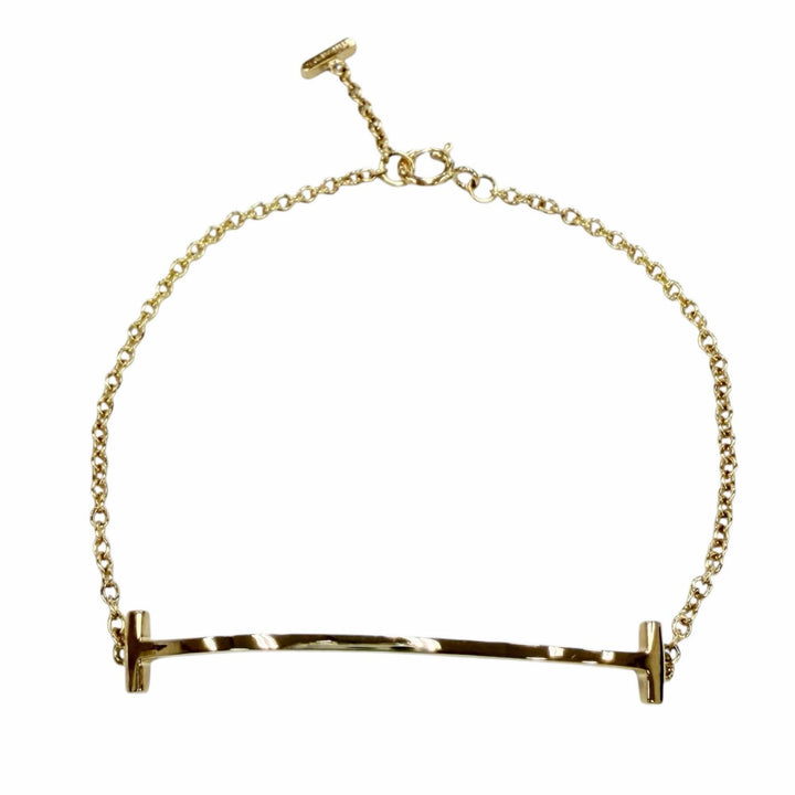 Excellent TIFFANY&Co. bracelet smile bracelet Yellow Gold AU750 Women