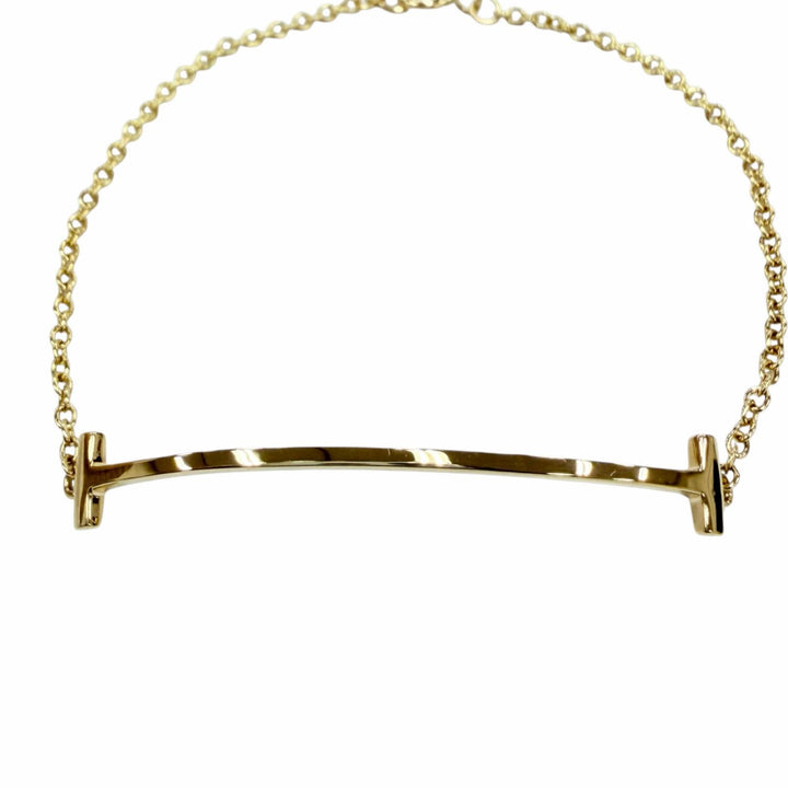 Excellent TIFFANY&Co. bracelet smile bracelet Yellow Gold AU750 Women