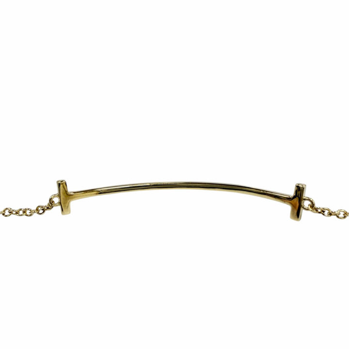 Excellent TIFFANY&Co. bracelet smile bracelet Yellow Gold AU750 Women