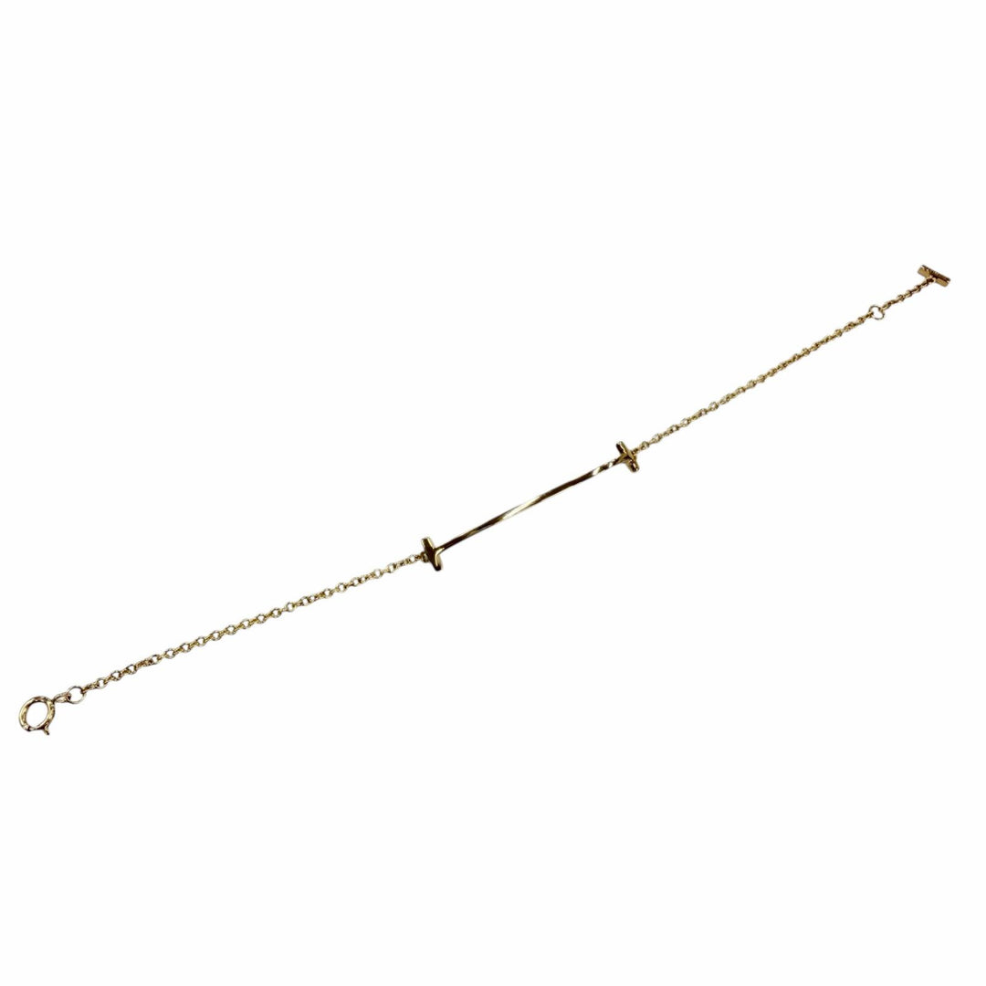 Excellent TIFFANY&Co. bracelet smile bracelet Yellow Gold AU750 Women