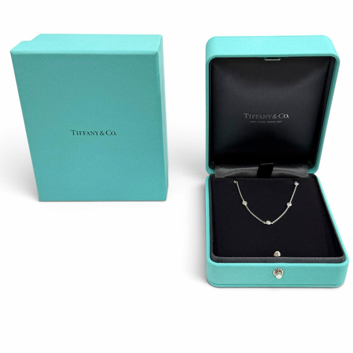 Excellent TIFFANY&Co. bracelet Diamond by the Yard Bracelet Silver PT950 Women