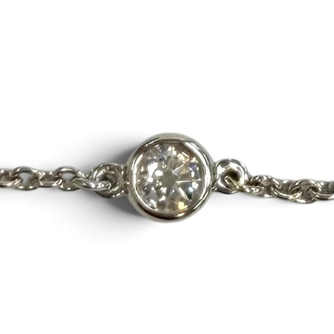 Excellent TIFFANY&Co. bracelet Diamond by the Yard Bracelet Silver PT950 Women