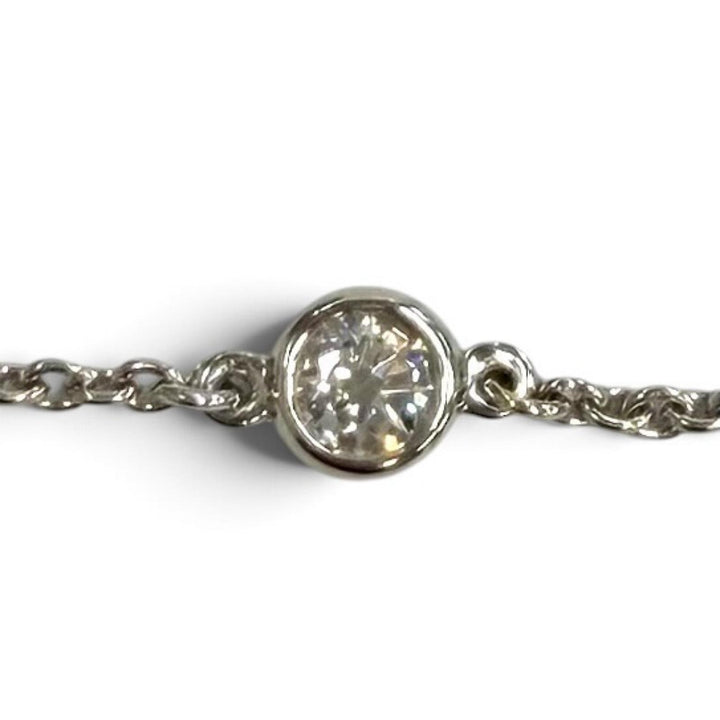 Excellent TIFFANY&Co. bracelet Diamond by the Yard Bracelet Silver PT950 Women