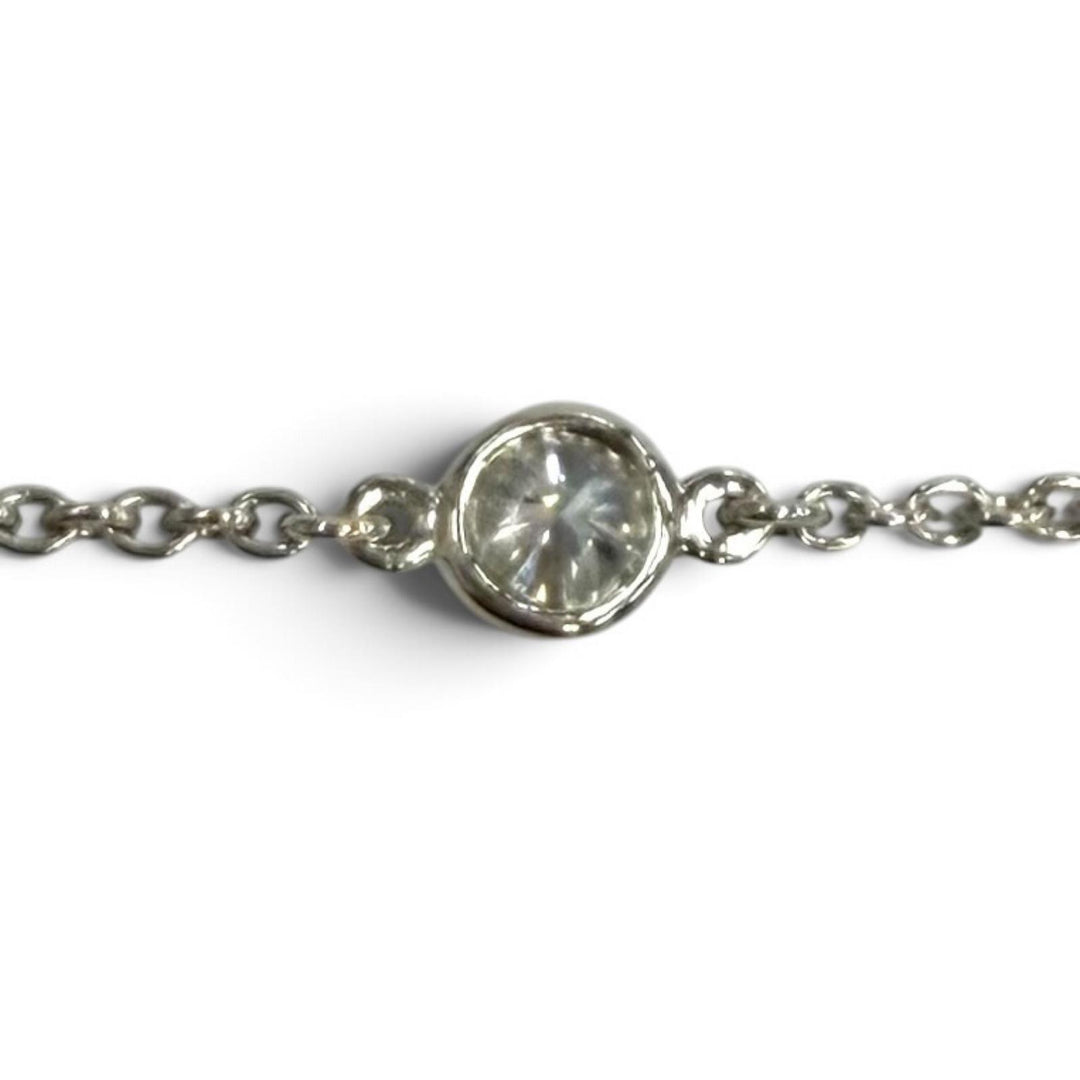 Excellent TIFFANY&Co. bracelet Diamond by the Yard Bracelet Silver PT950 Women