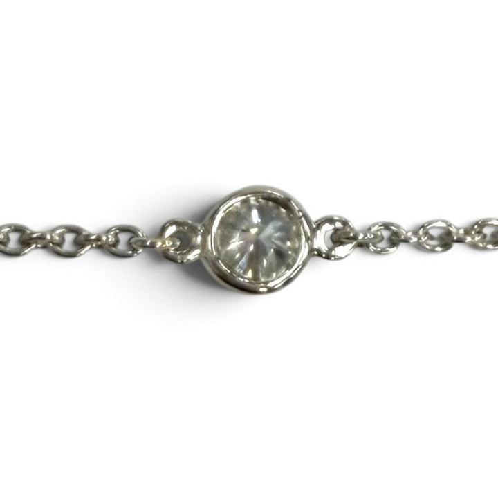 Excellent TIFFANY&Co. bracelet Diamond by the Yard Bracelet Silver PT950 Women