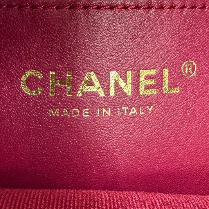 Excellent CHANEL Matelassé COCO Mark Two-Pocket Calfskin Backpack black AS4342