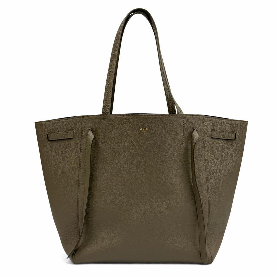 Great CELINE Tote Bag Kava Phantom Small logo leather leather Women 18902