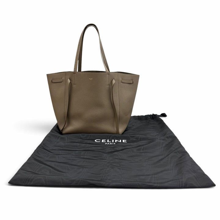 Great CELINE Tote Bag Kava Phantom Small logo leather leather Women 18902