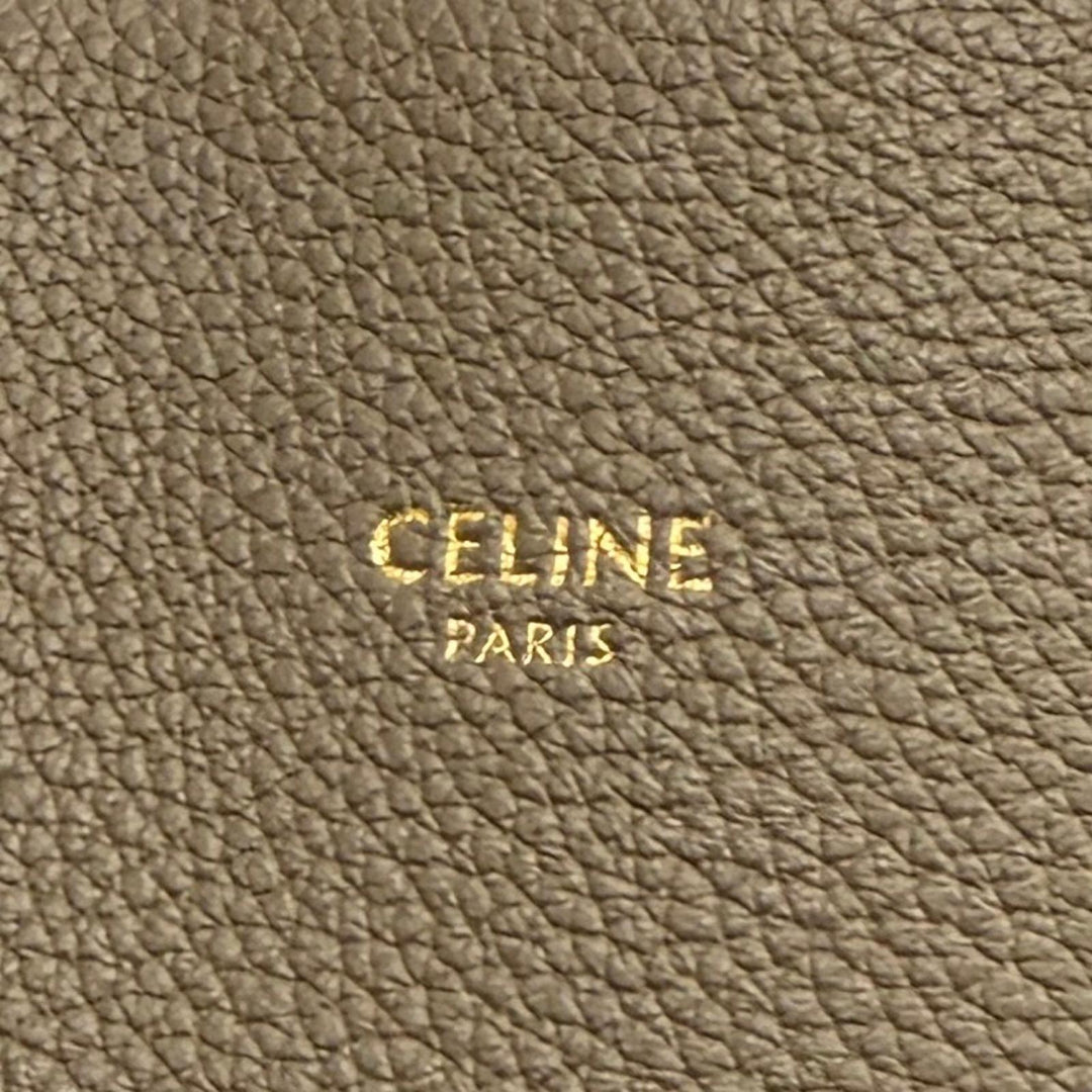 Great CELINE Tote Bag Kava Phantom Small logo leather leather Women 18902