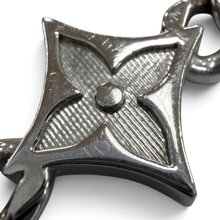 Great LOUIS VUITTON bracelet monogram low Silver mens M1407A