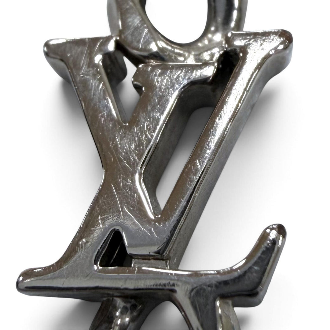 Great LOUIS VUITTON bracelet monogram low Silver mens M1407A