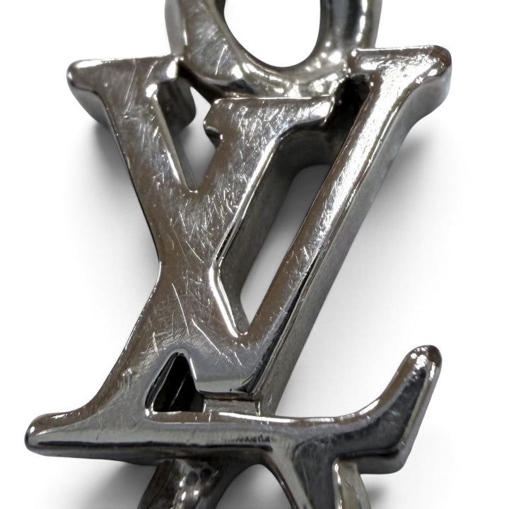 Great LOUIS VUITTON bracelet monogram low Silver mens M1407A
