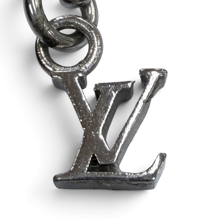 Great LOUIS VUITTON bracelet monogram low Silver mens M1407A