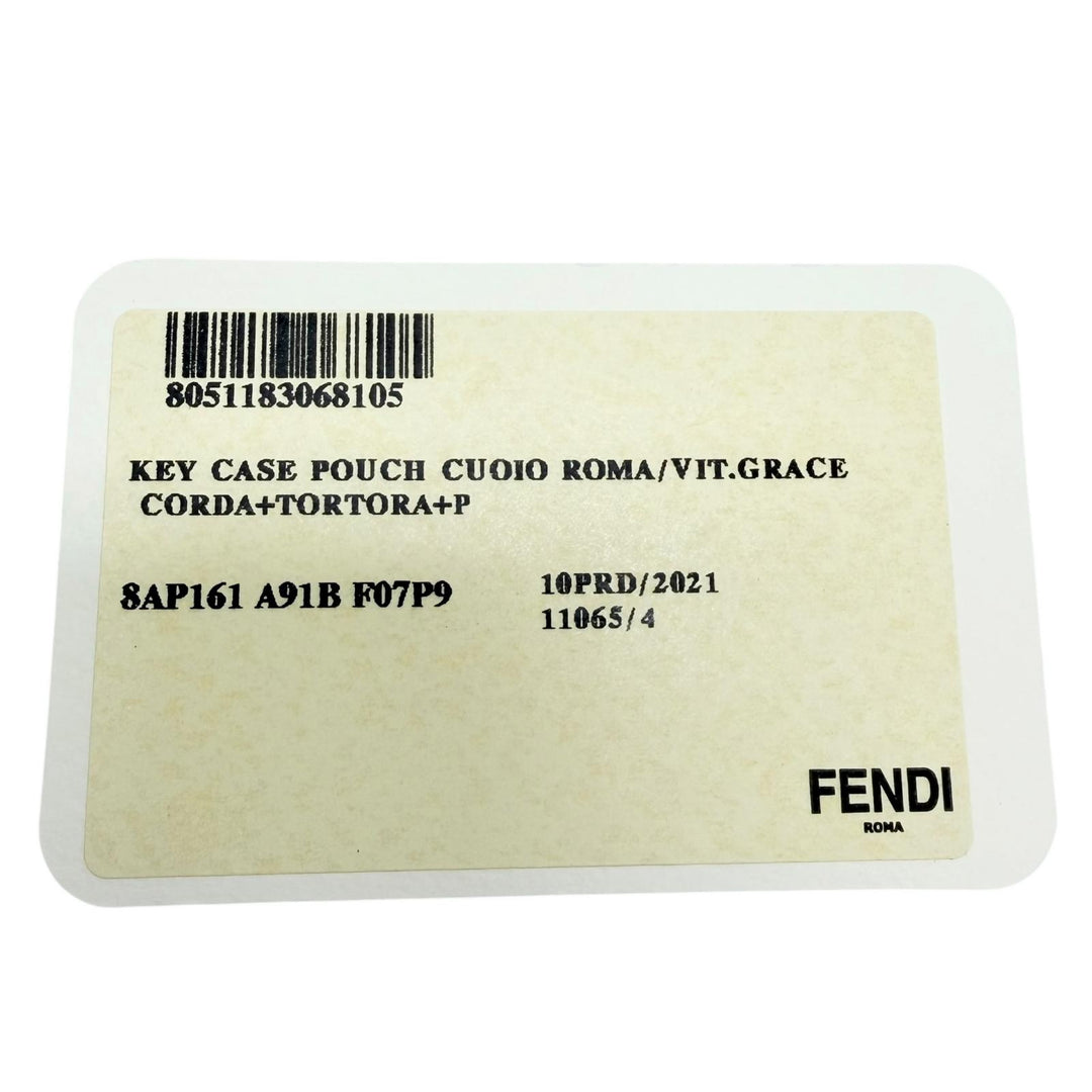 Excellent FENDI Fragment Case Mini Wallet Coin Card Case with Key Ring 8AP161
