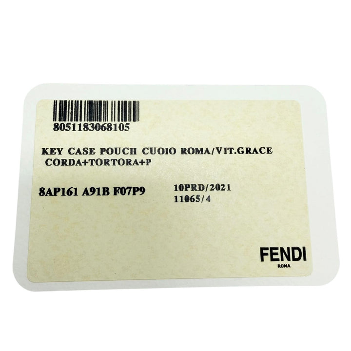 Excellent FENDI Fragment Case Mini Wallet Coin Card Case with Key Ring 8AP161
