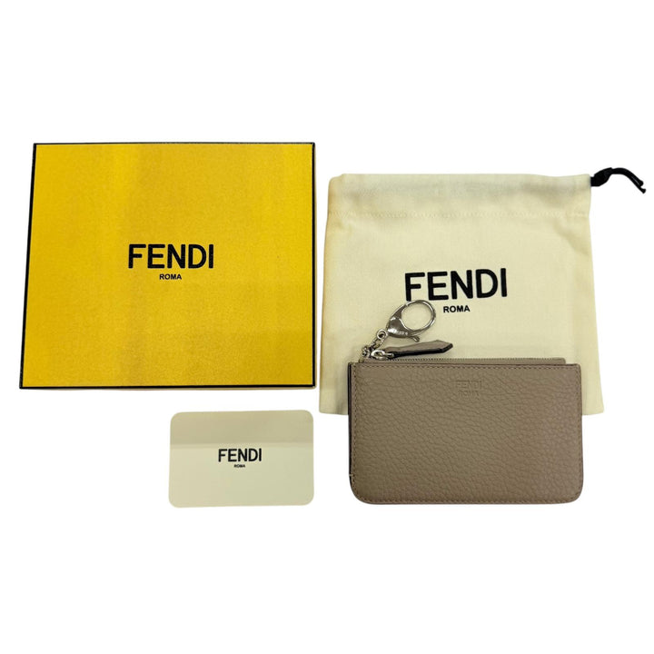 Excellent FENDI Fragment Case Mini Wallet Coin Card Case with Key Ring 8AP161