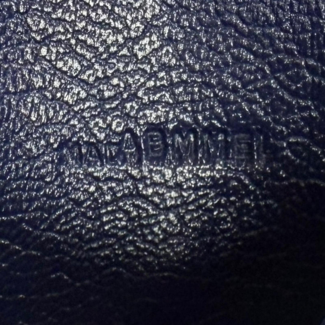 Excellent BVLGARI Key holder Doppio tondo six hooks Navy leather mens