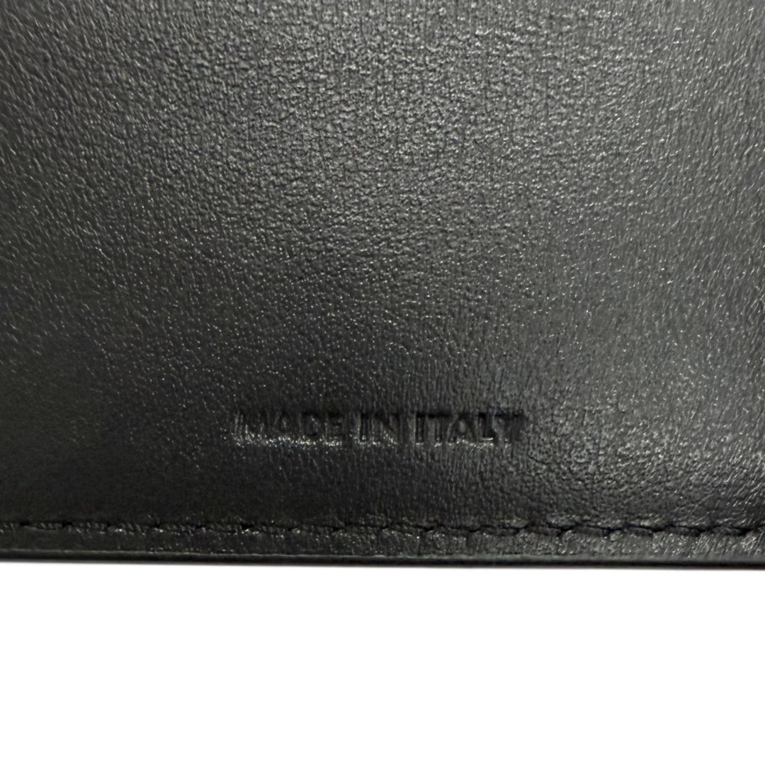 Excellent CELINE Bifold Wallet Triomphe Embossed Compact Wallet black