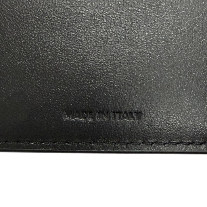 Excellent CELINE Bifold Wallet Triomphe Embossed Compact Wallet black