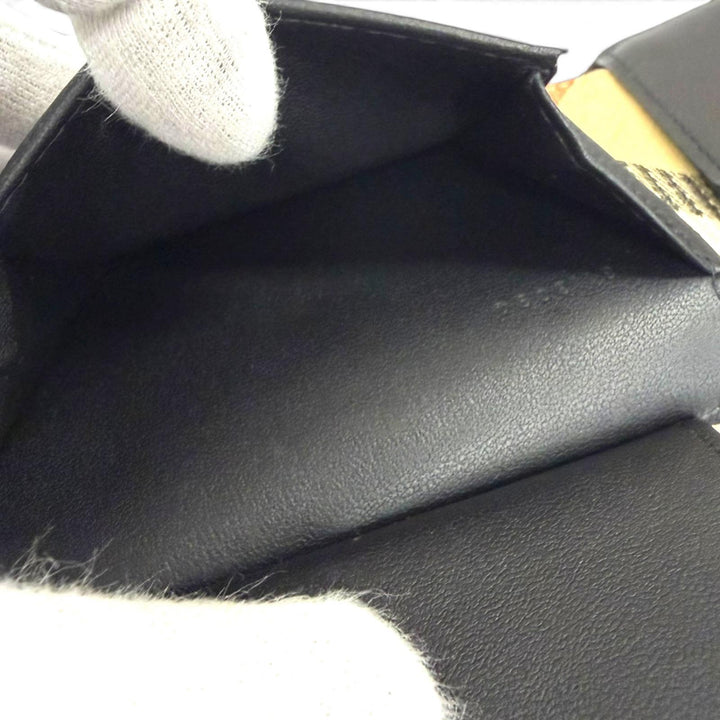 Excellent BURBERRY Bifold Wallet Nightstamp Bifold Coin Wallet Interior