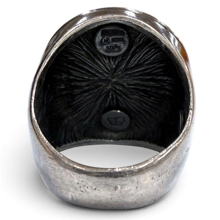 Very Good BOTTEGAVENETA Ring ring polygon Silver AG925 mens