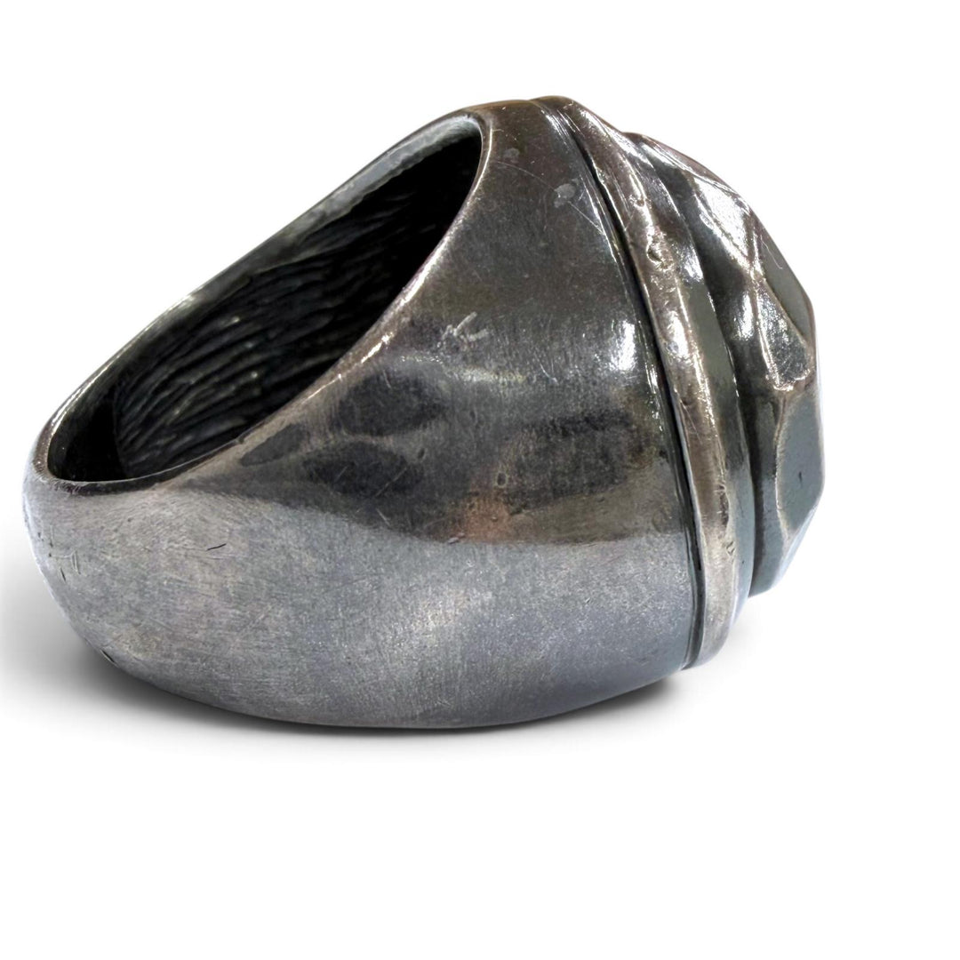 Very Good BOTTEGAVENETA Ring ring polygon Silver AG925 mens