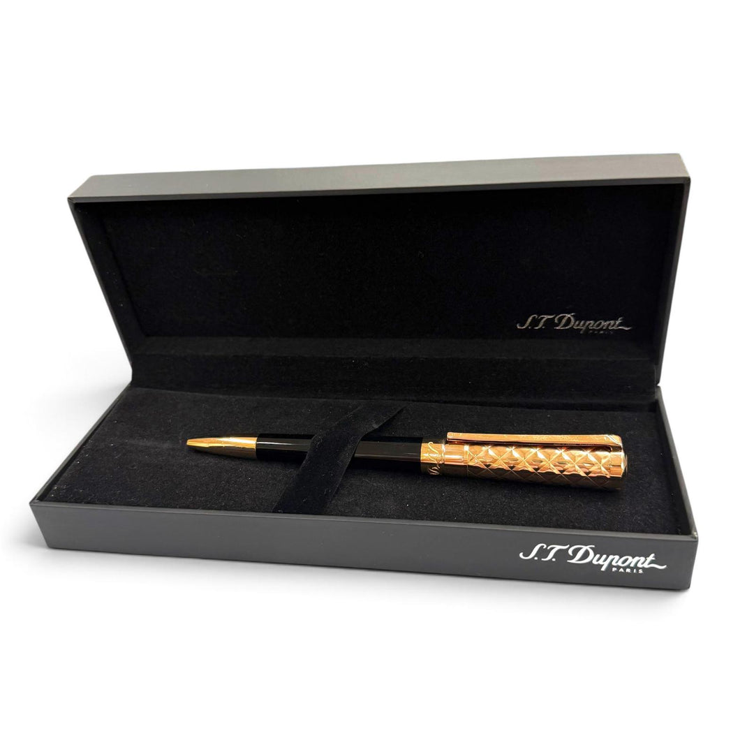 Great Dupont Ballpoint pen Liberte Twist type black lacquer mens 465601
