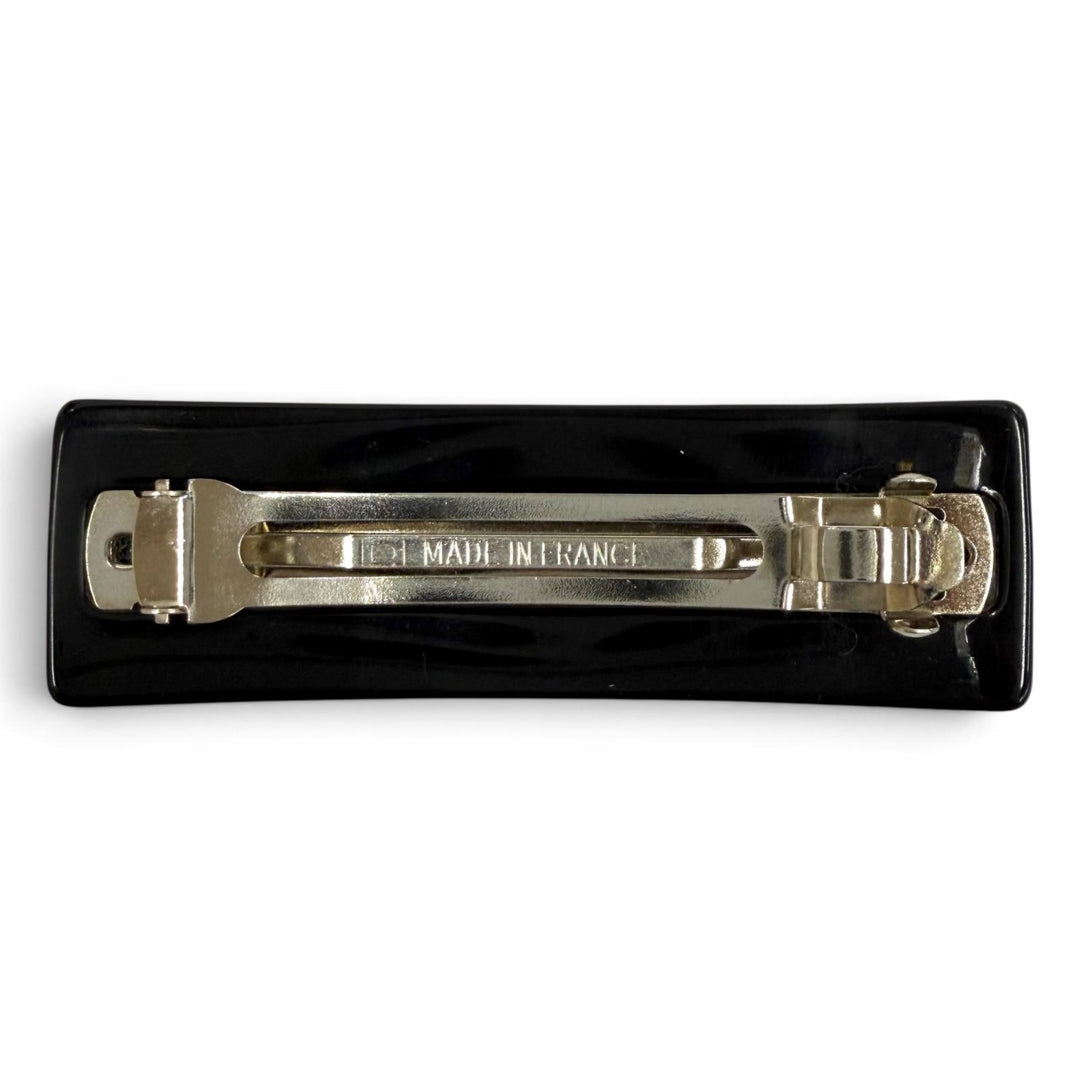 Great CHANEL Valletta COCO Mark Hair Accessories black Women 99P