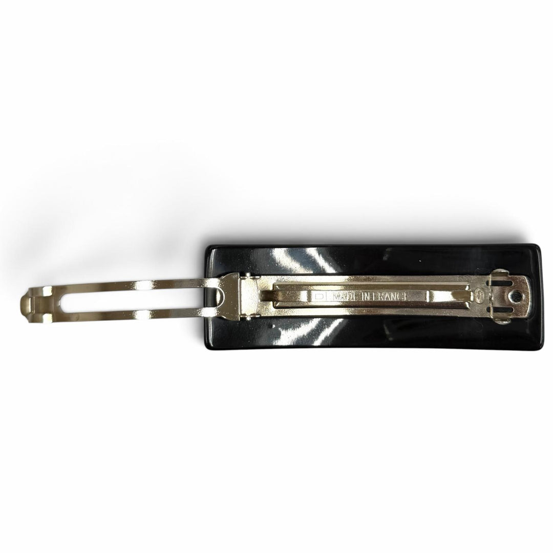 Great CHANEL Valletta COCO Mark Hair Accessories black Women 99P