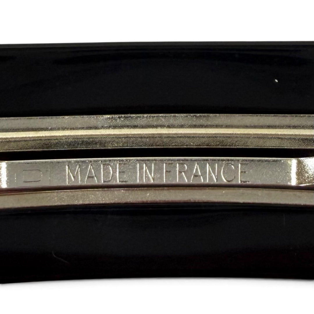 Great CHANEL Valletta COCO Mark Hair Accessories black Women 99P