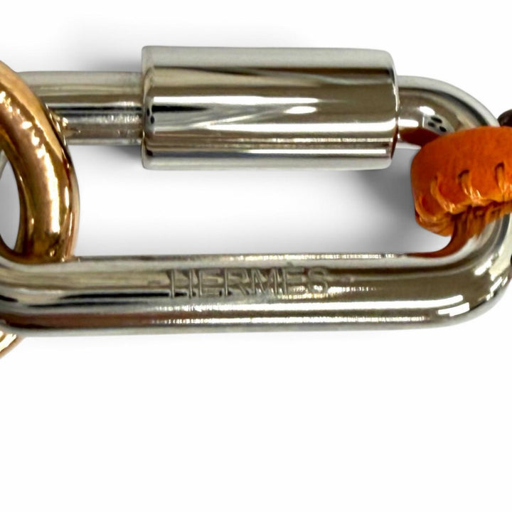 Excellent HERMES Necklace Kelly H Vibration Curiosité Orange Women