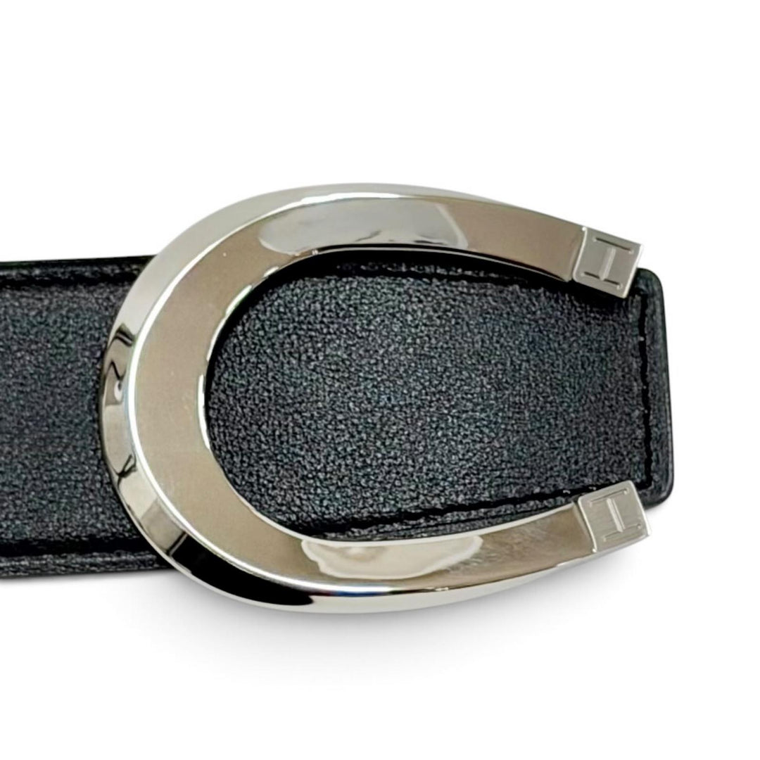 Pristine HERMES belt rack Reversible Leather black Epsom Leather Women
