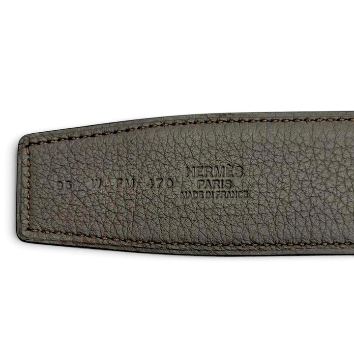 Pristine HERMES belt rack Reversible Leather black Epsom Leather Women
