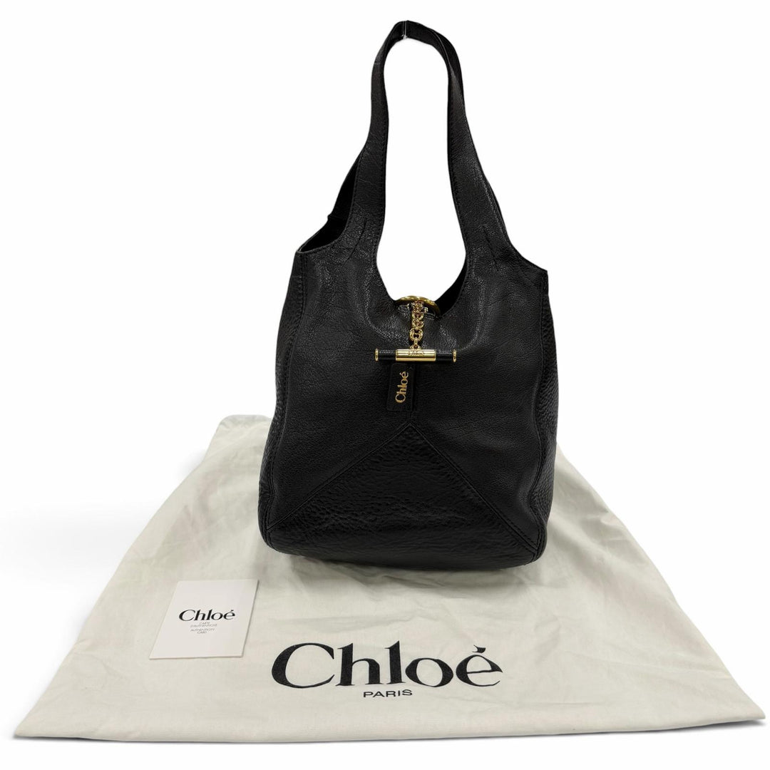 Pristine Chloe Handbag Balloon bag, grain leather black Women CHC25WS644Q15001