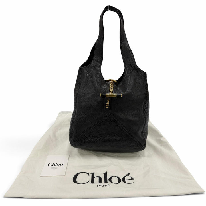 Pristine Chloe Handbag Balloon bag, grain leather black Women CHC25WS644Q15001