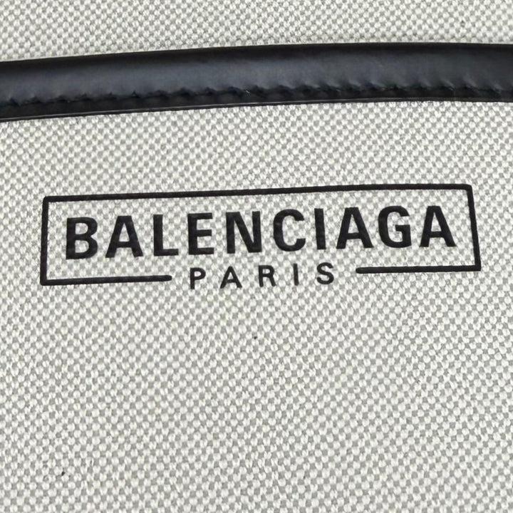 Excellent BALENCIAGA Handbag Hardware, leather accents, canvas, 2-way bag 671402