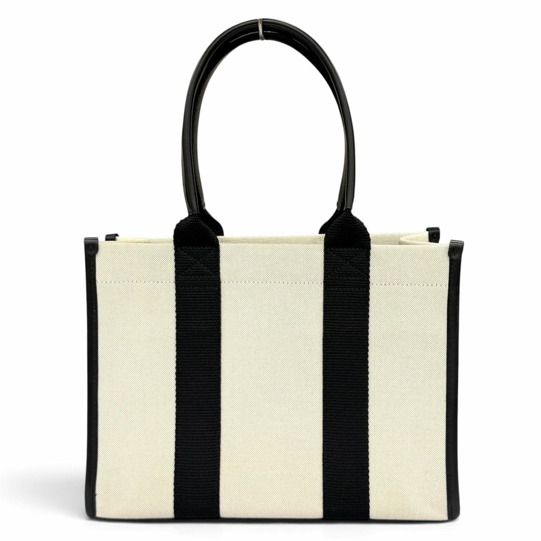 Excellent BALENCIAGA Handbag Hardware, leather accents, canvas, 2-way bag 671402