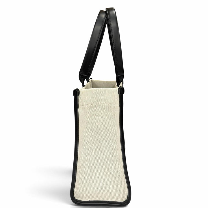 Excellent BALENCIAGA Handbag Hardware, leather accents, canvas, 2-way bag 671402