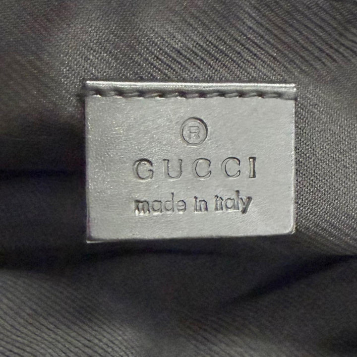 Excellent GUCCI Handbag With logo accessory pouch black GG canvas 039.1103