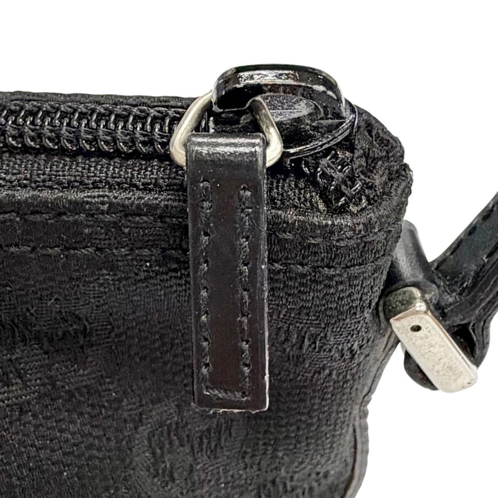 Excellent GUCCI Handbag With logo accessory pouch black GG canvas 039.1103