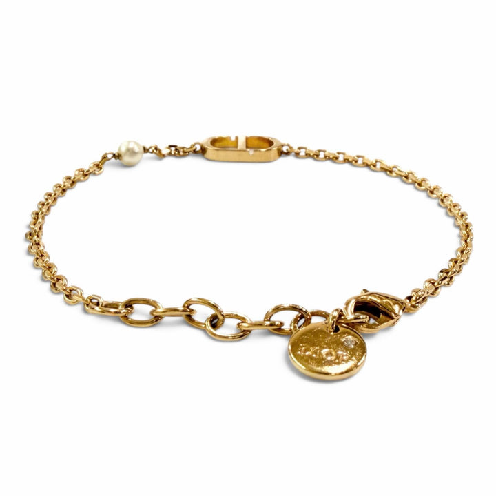 Great DIOR bracelet Petit CD CD Signature Chain gold metal Women