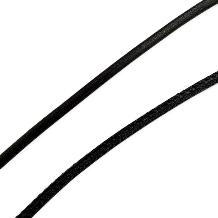 Pristine HERMES Necklace Loop Gran Using leather black leather Women