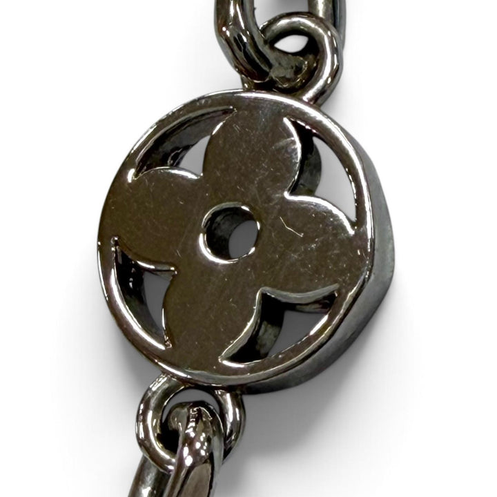 Excellent LOUIS VUITTON Necklace Chain LV Yours Silver mens M02739