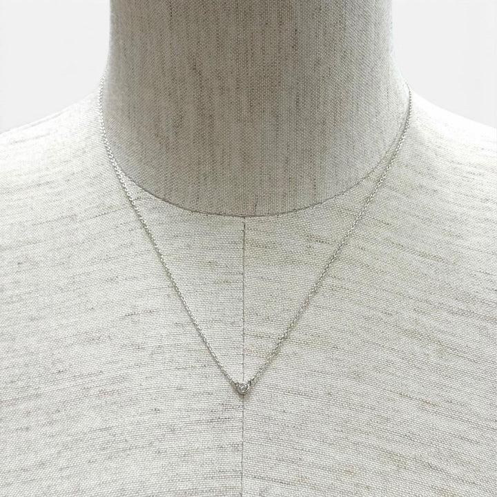 Great TIFFANY&Co. Necklace Diamonds by the Yard Single Diamond Pendant 925