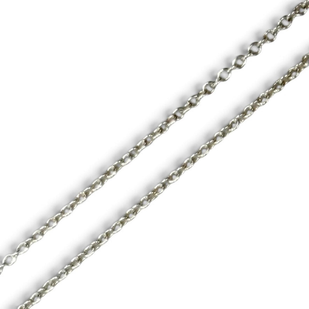 Great TIFFANY&Co. Necklace Diamonds by the Yard Single Diamond Pendant 925