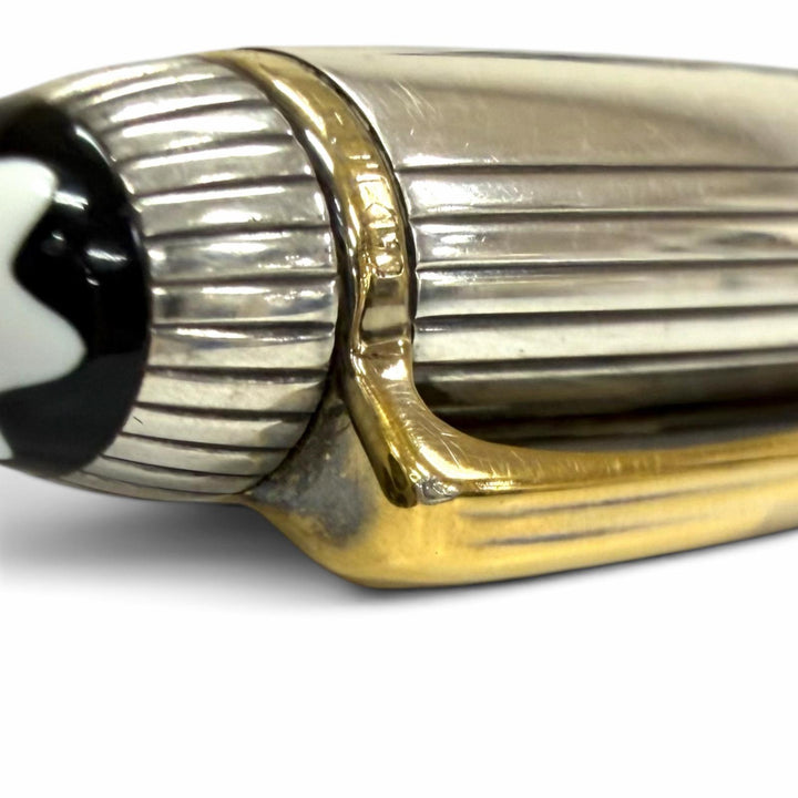 Great MONTBLANC Ballpoint pen Meisterstück Solitaire Due Sterling Silver