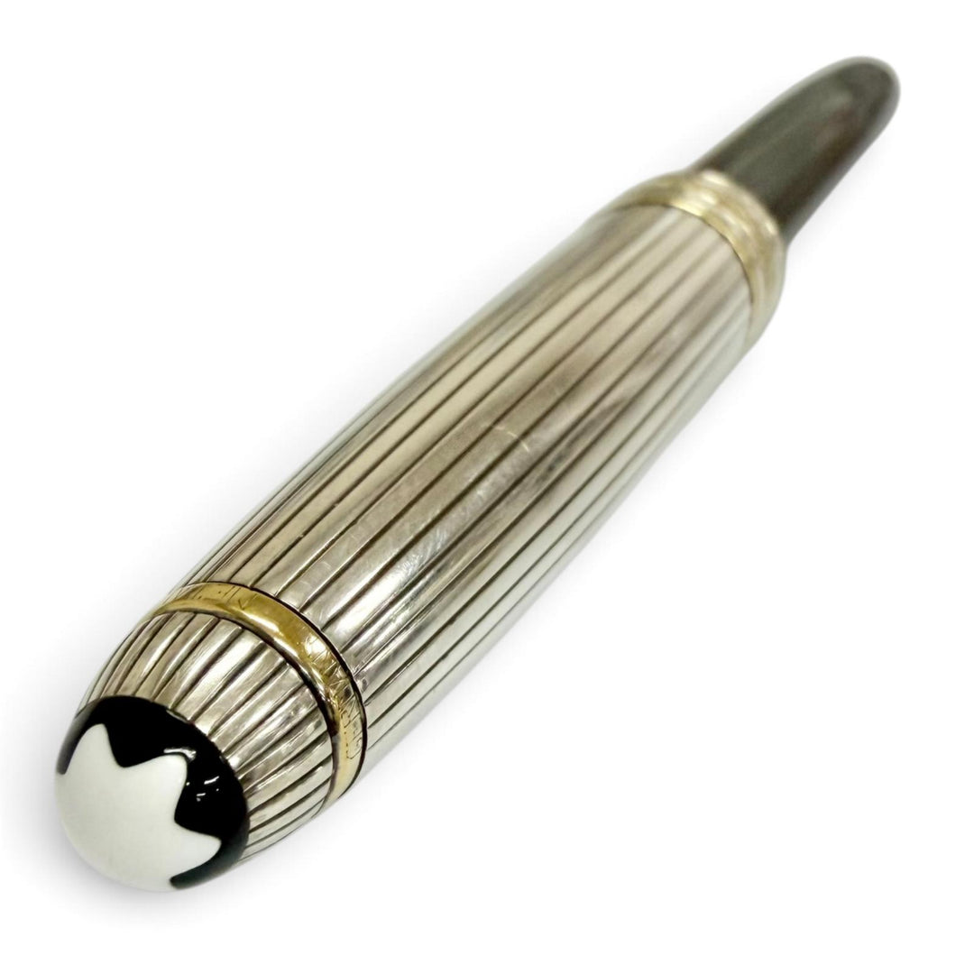 Great MONTBLANC Ballpoint pen Meisterstück Solitaire Due Sterling Silver