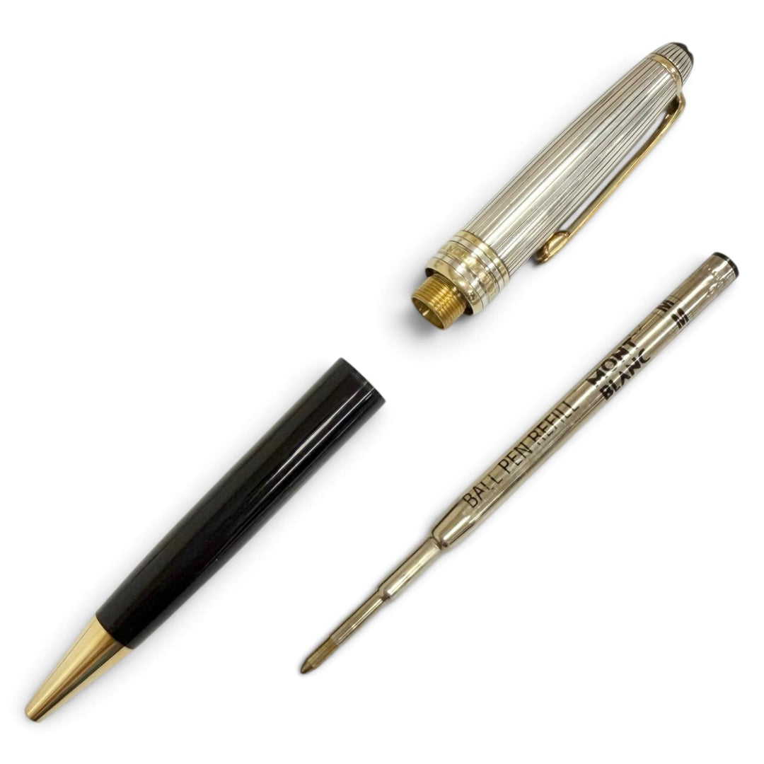 Great MONTBLANC Ballpoint pen Meisterstück Solitaire Due Sterling Silver
