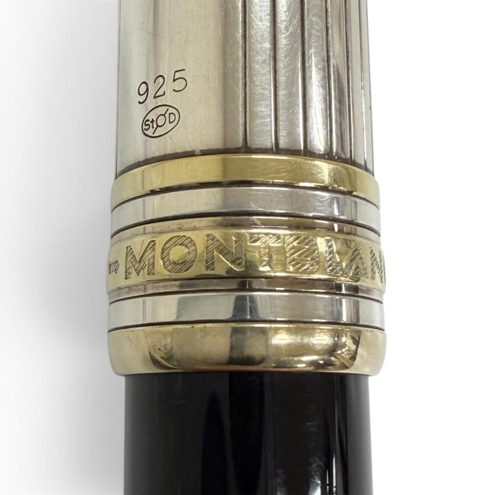 Great MONTBLANC Ballpoint pen Meisterstück Solitaire Due Sterling Silver
