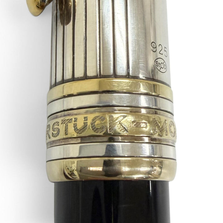 Great MONTBLANC Ballpoint pen Meisterstück Solitaire Due Sterling Silver